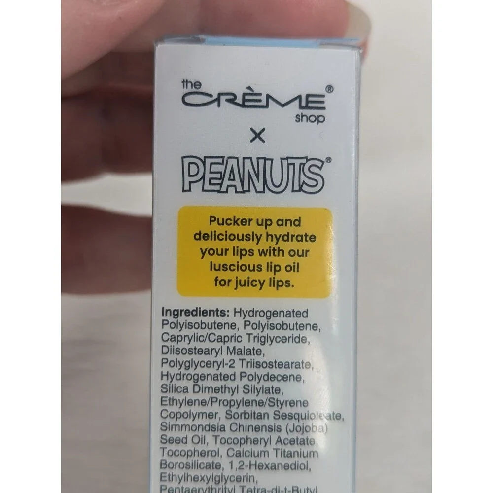 The Creme Shop x PEANUTS Lip Oil Glitter Sweet w/keychain - Sally - 3 Pack